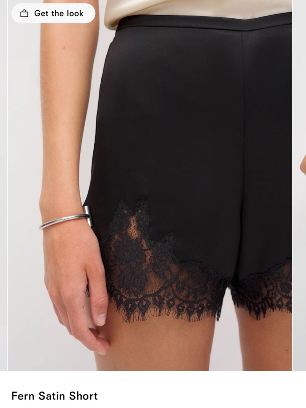 Reformation Fern Satin High-Waist Shorts in Black - Picture 2 of 6